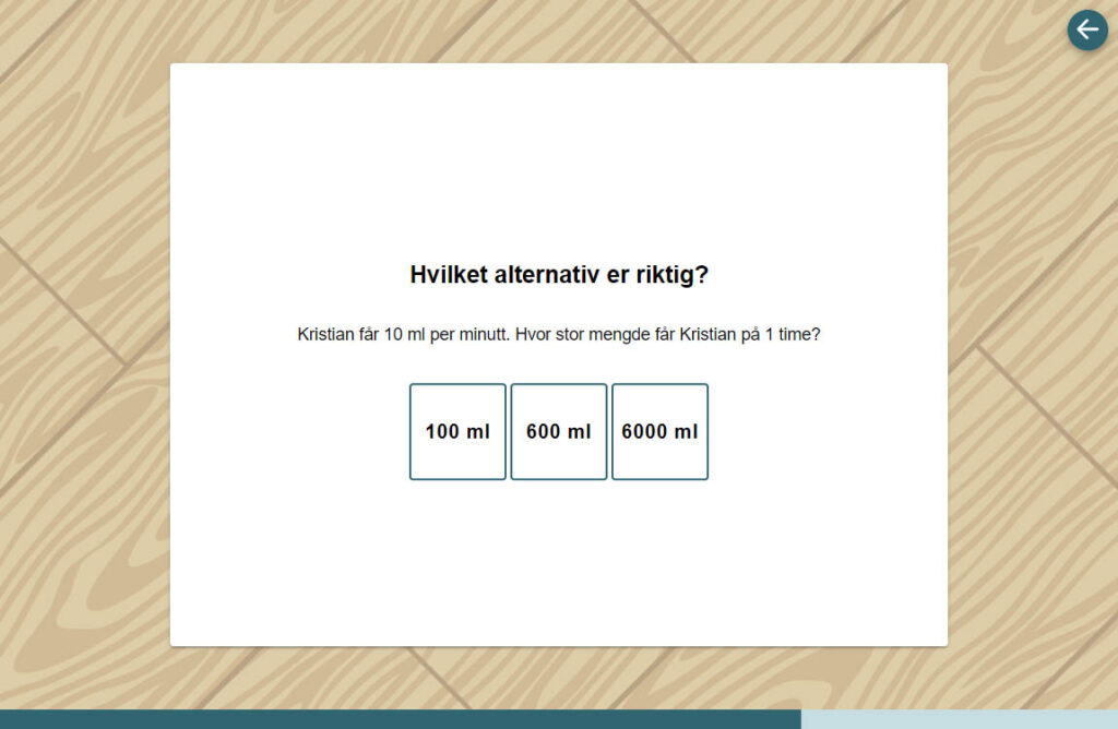 Oppgave om infusjonshastighet
