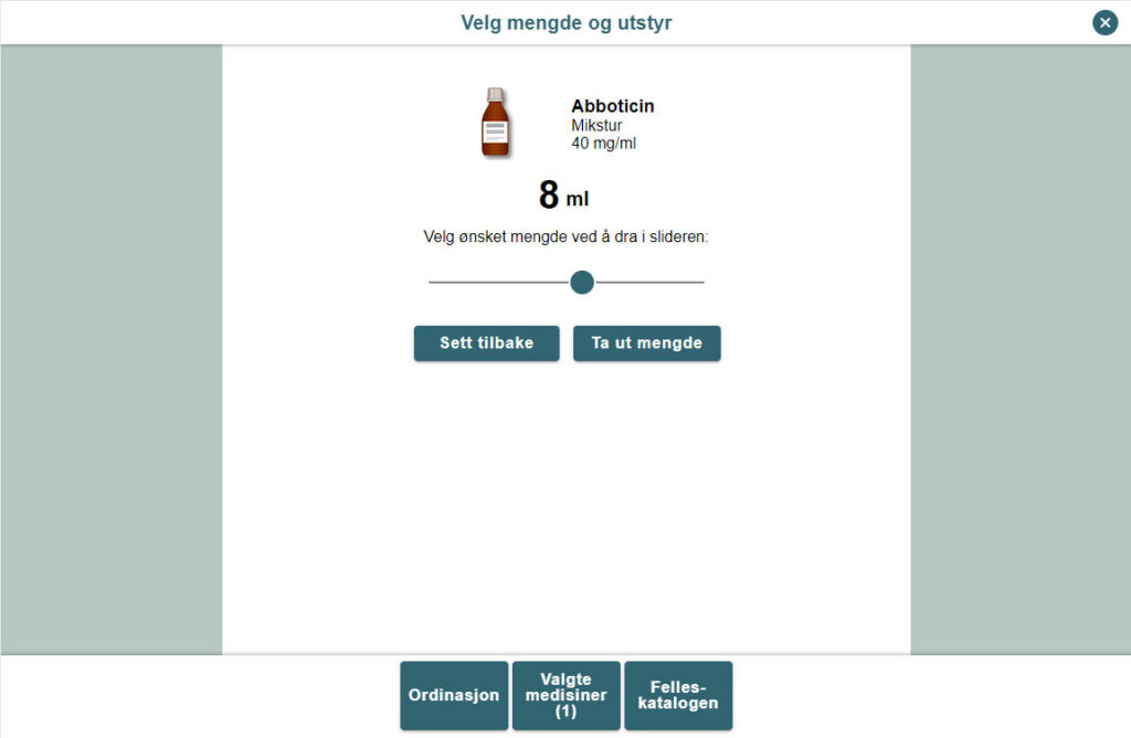 Uttak av mengde, mikstur