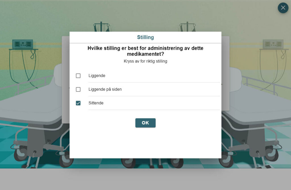 Informasjon om riktig stilling