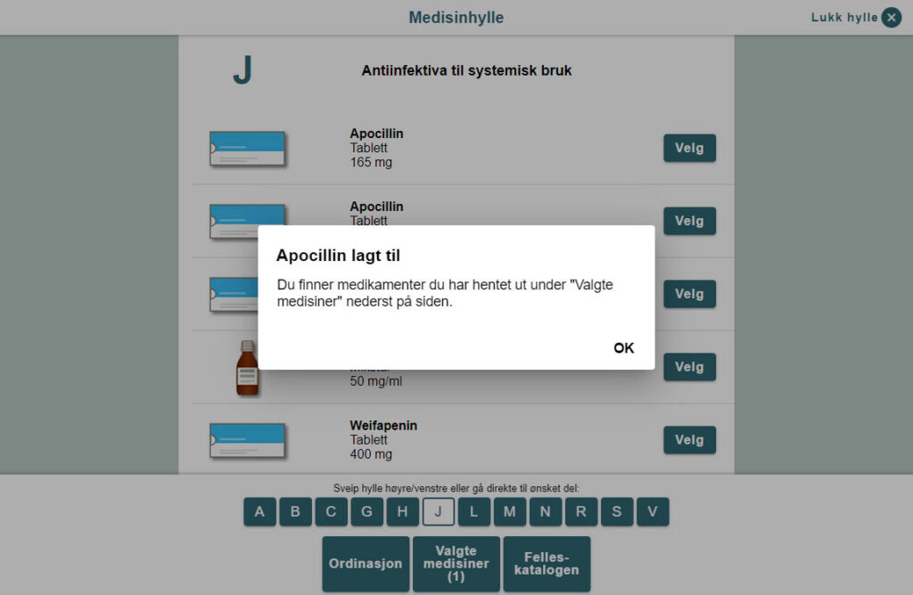 Bekreftelse på valg