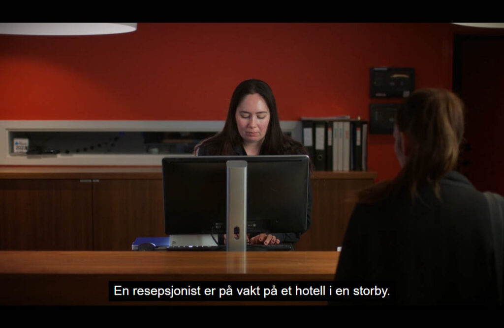 Videoklipp i interaktiv øvelse
