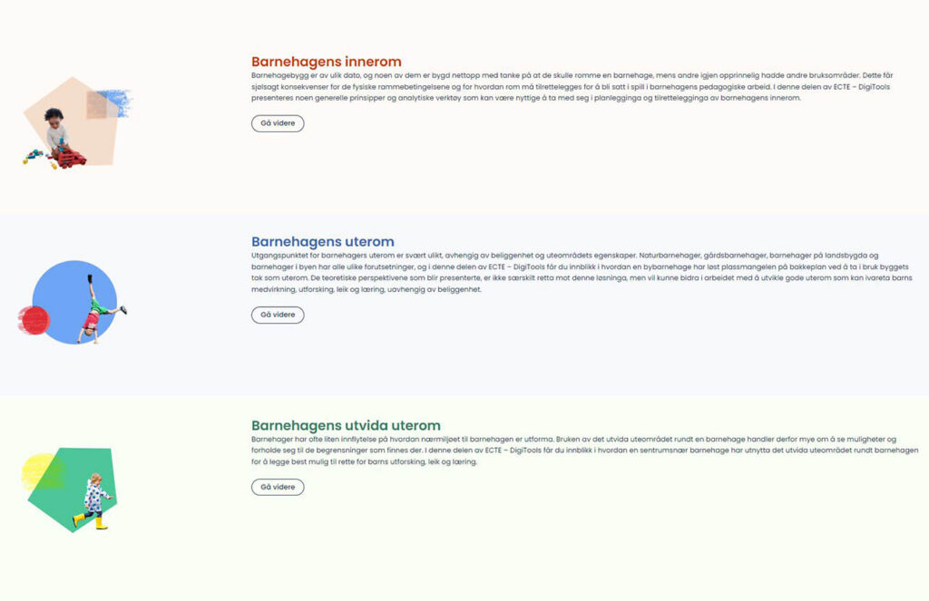 Skjermbilde fra ECTE DigiTools