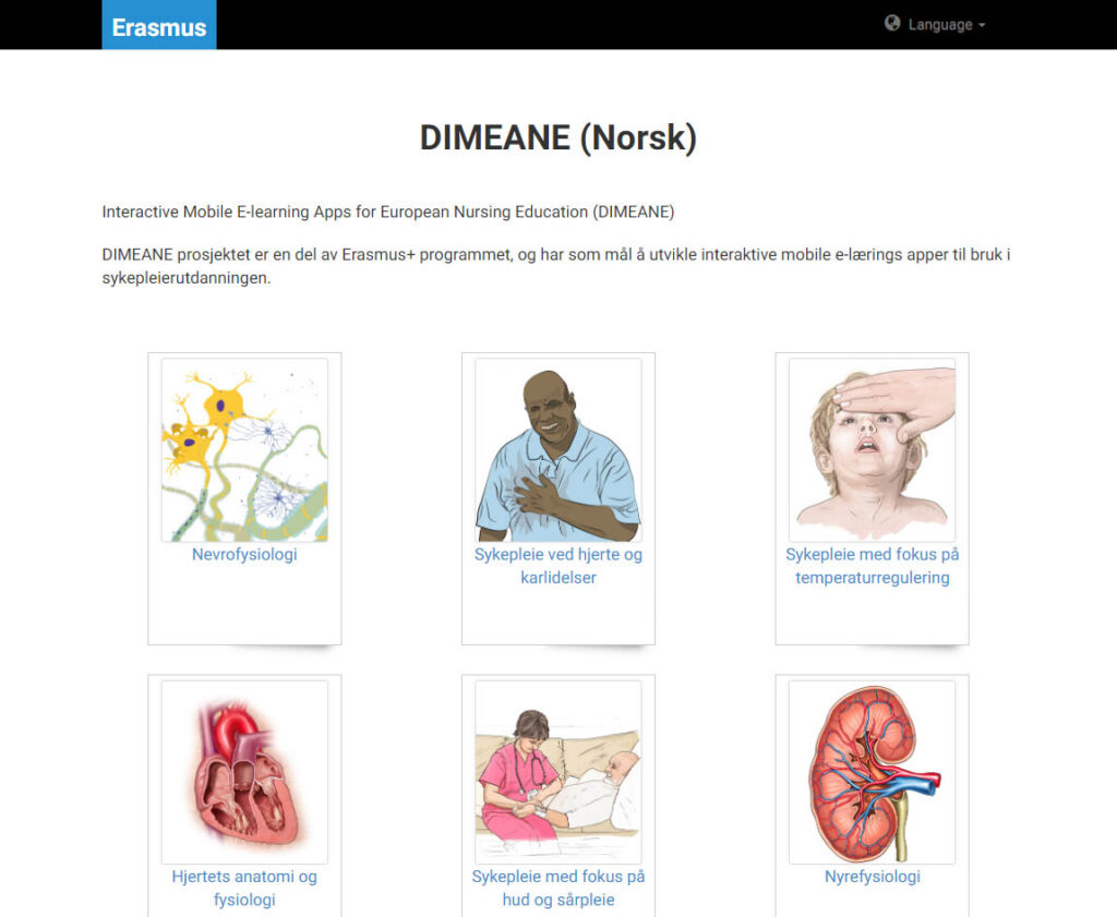 Forside i Erasmus Nursing