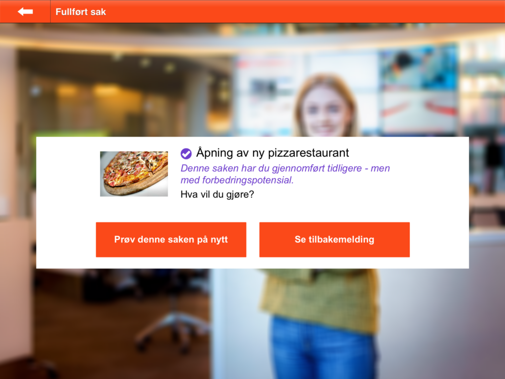 Valgt sak "Åpning av ny pizzarestaurant"
