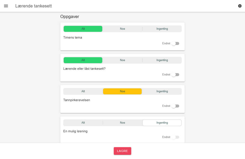 Registrering av aktiviteter