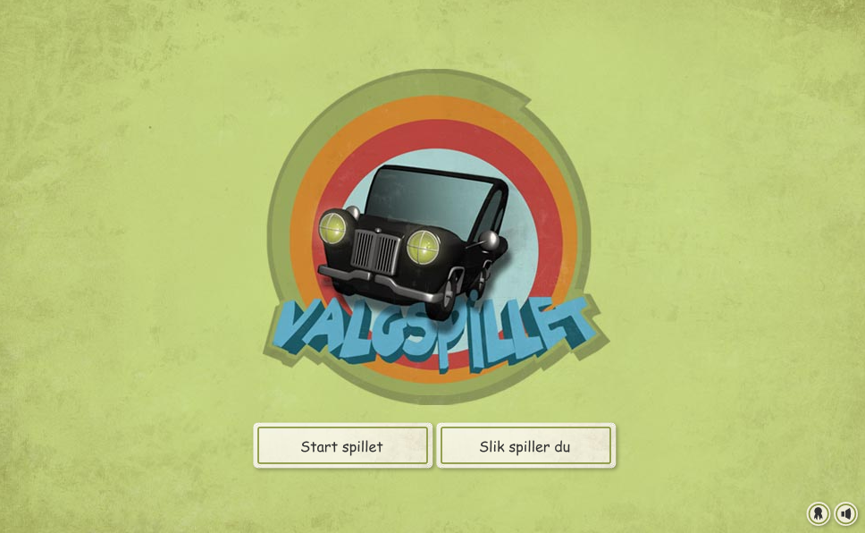 Startskjerm for spillet
