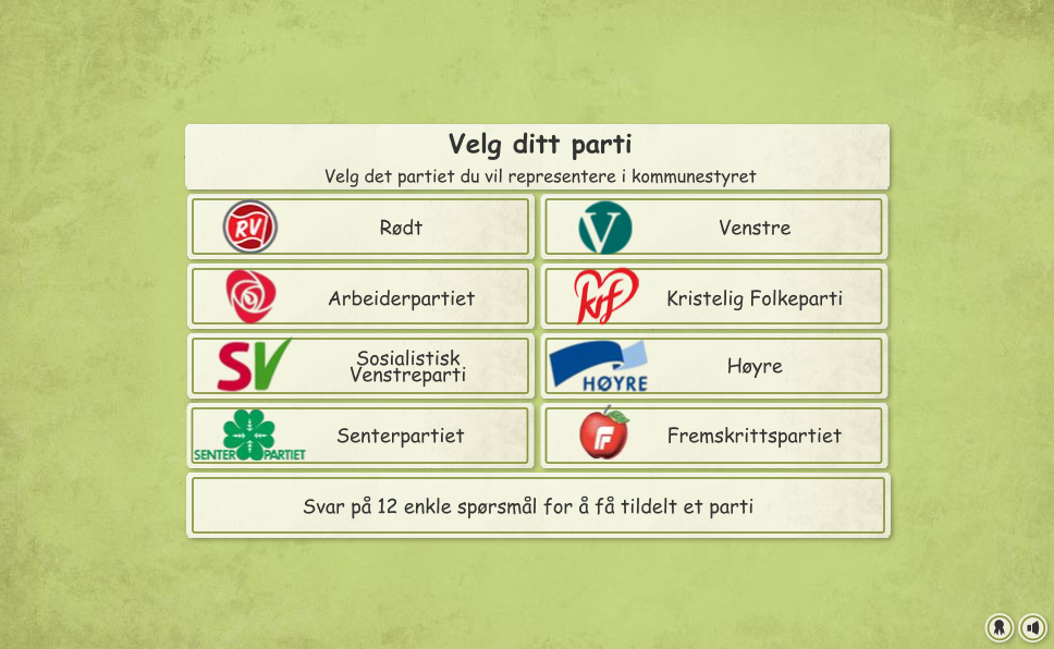 Valg av politiske parti