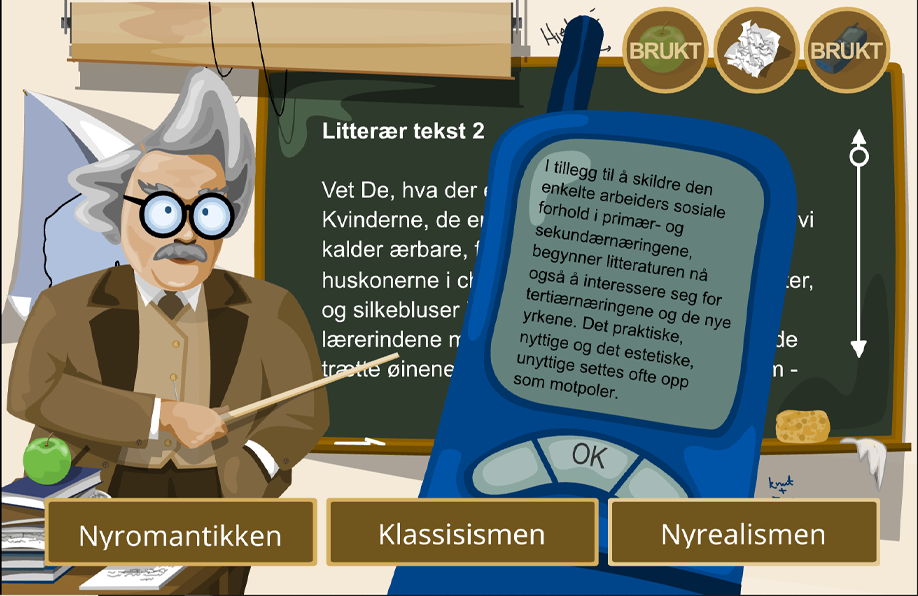 Bruk av hjelpemiddel i form av en tekstmelding