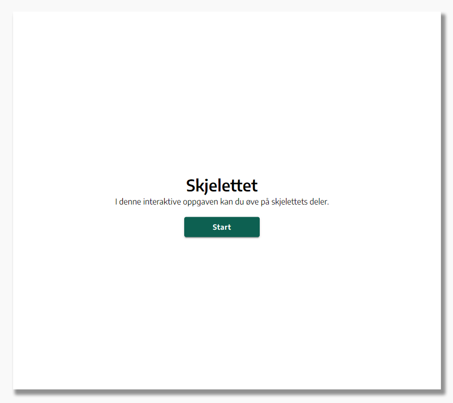 Eksempel på startside