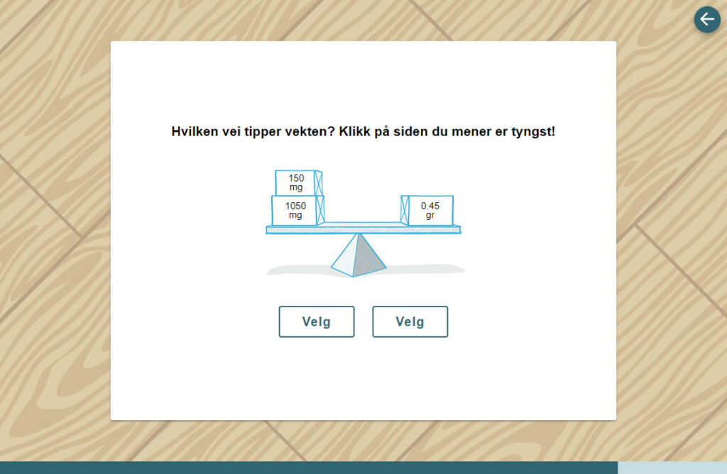 Oppgave om beregning av masse og vekt