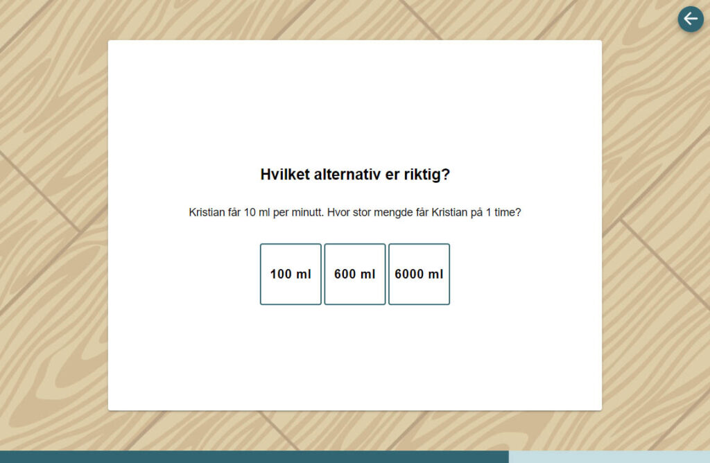 Oppgave om infusjonshastighet