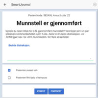 Skjermbilde fra SmartJournal