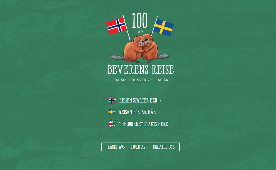 Startskjerm Beverens Reise