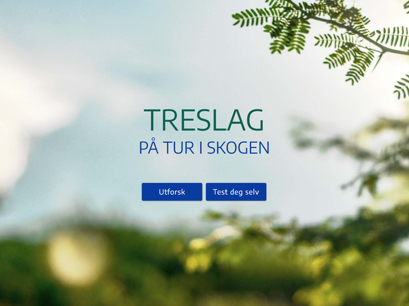 Treslag webapp forside